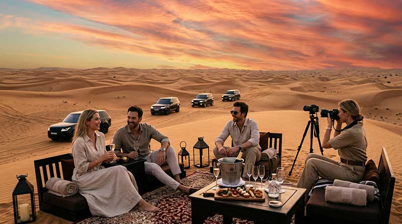 Luxury SUV convoy for premium UAE adventure transfer
