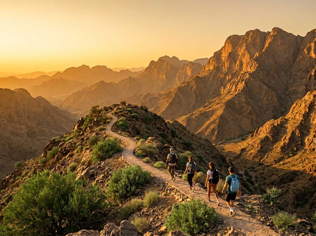 Jebel Eldora premium guided UAE mountain trail with dramatic scenic viewpoints