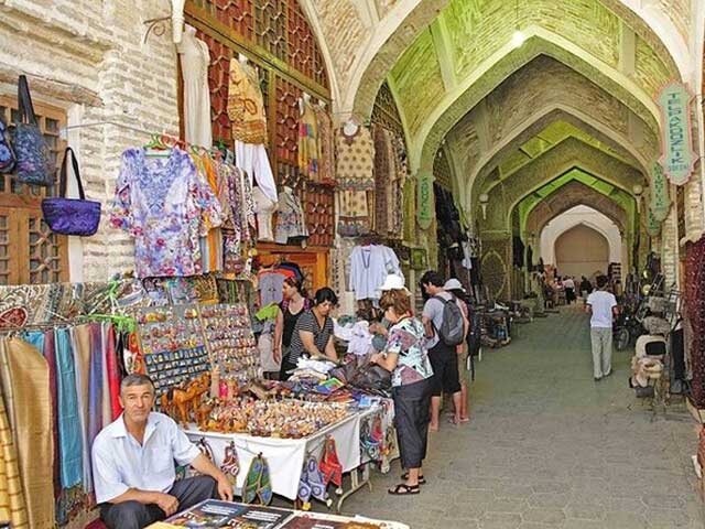 Local market atmosphere at Chorsu Bazaar in Tashkent